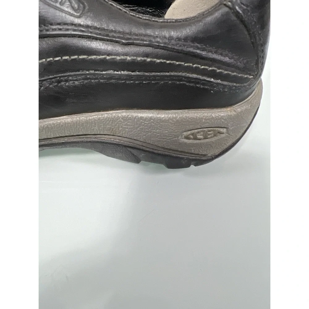 KEEN‎ Black Leather Walking Shoes Men's 7 Lace Up Comfort Casual